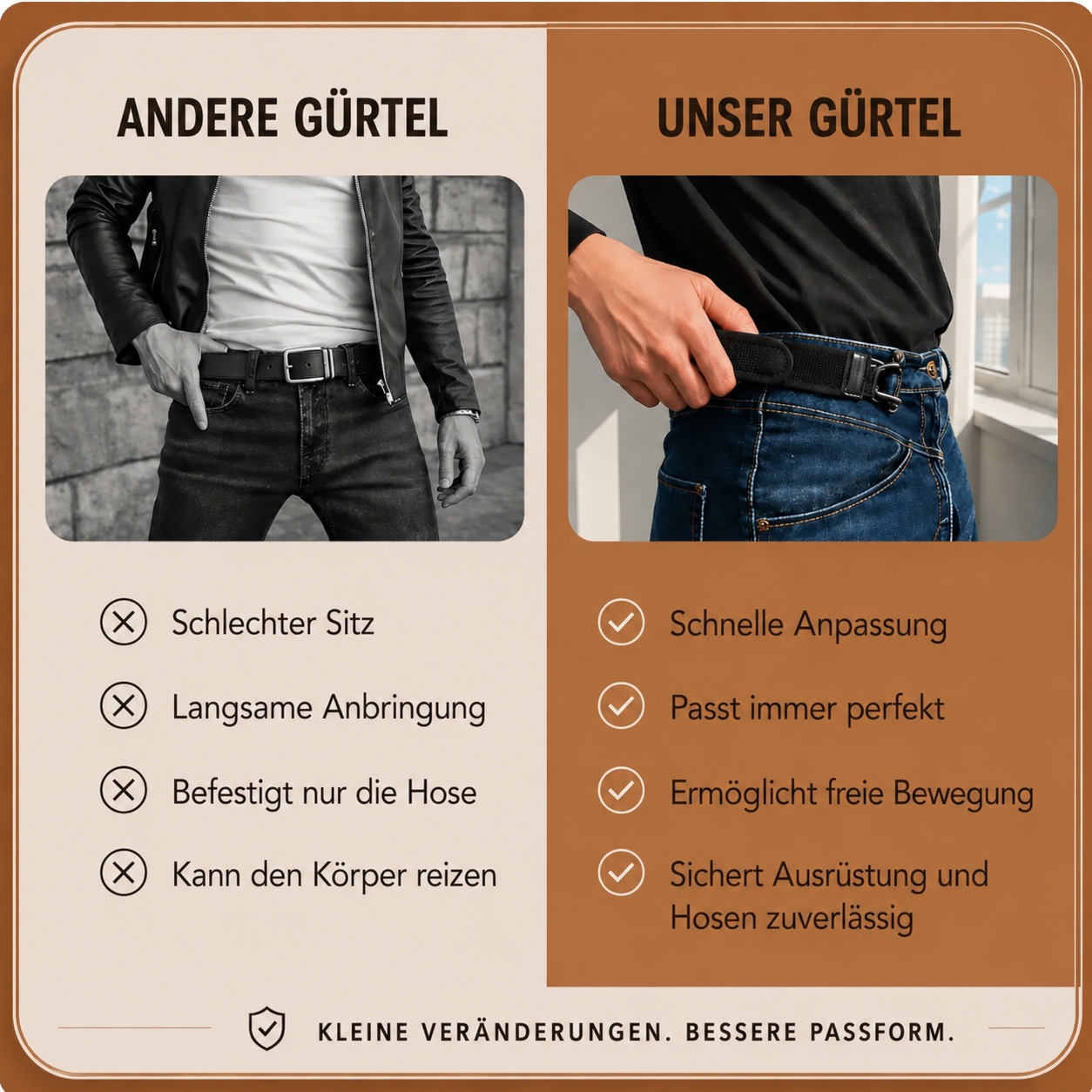 Schnallenloser Gürtel